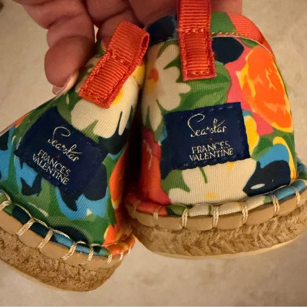 Sea Star Beachwear x Frances Valentine Floral Espadrille Slip On Water Shoe W8 - Picture 4 of 4
